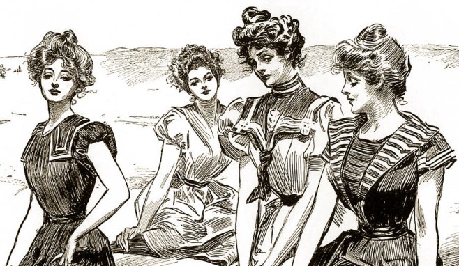 Gibson-girls-at-the-beach